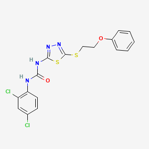 molecular formula C17H14Cl2N4O2S2 B4609168 N-(2,4-dichlorophenyl)-N'-{5-[(2-phenoxyethyl)thio]-1,3,4-thiadiazol-2-yl}urea 