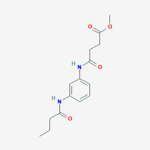 molecular formula C15H20N2O4 B4609568 methyl 4-{[3-(butyrylamino)phenyl]amino}-4-oxobutanoate 