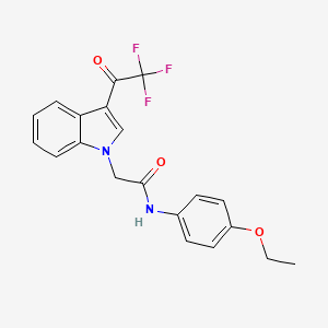 molecular formula C20H17F3N2O3 B4609572 N-(4-ETHOXYPHENYL)-2-[3-(2,2,2-TRIFLUOROACETYL)-1H-INDOL-1-YL]ACETAMIDE 