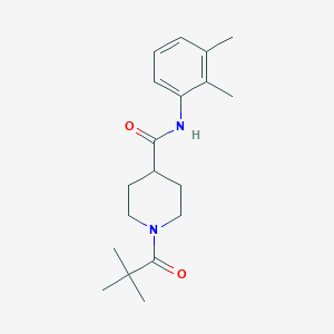 molecular formula C19H28N2O2 B4609672 N-(2,3-dimethylphenyl)-1-(2,2-dimethylpropanoyl)piperidine-4-carboxamide 