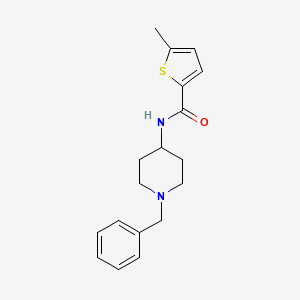molecular formula C18H22N2OS B4609687 N-(1-benzylpiperidin-4-yl)-5-methylthiophene-2-carboxamide 