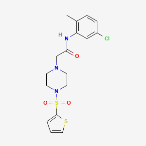molecular formula C17H20ClN3O3S2 B4610035 N~1~-(5-CHLORO-2-METHYLPHENYL)-2-[4-(2-THIENYLSULFONYL)PIPERAZINO]ACETAMIDE 