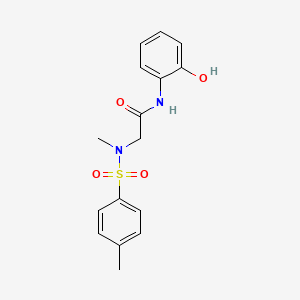 molecular formula C16H18N2O4S B4610045 N-(2-hydroxyphenyl)-2-[methyl-(4-methylphenyl)sulfonylamino]acetamide 