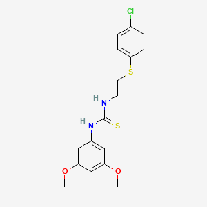 molecular formula C17H19ClN2O2S2 B4610172 N-{2-[(4-CHLOROPHENYL)SULFANYL]ETHYL}-N'-(3,5-DIMETHOXYPHENYL)THIOUREA 