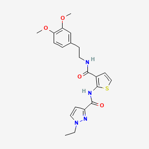 molecular formula C21H24N4O4S B4610353 N-(3-{[2-(3,4-DIMETHOXYPHENYL)ETHYL]CARBAMOYL}-2-THIENYL)-1-ETHYL-1H-PYRAZOLE-3-CARBOXAMIDE 