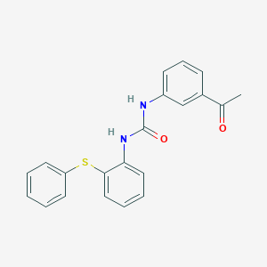 molecular formula C21H18N2O2S B4610499 N-(3-ACETYLPHENYL)-N'-[2-(PHENYLSULFANYL)PHENYL]UREA 
