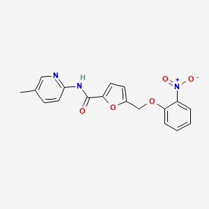 molecular formula C18H15N3O5 B4610509 N-(5-METHYL-2-PYRIDYL)-5-[(2-NITROPHENOXY)METHYL]-2-FURAMIDE 