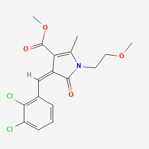 molecular formula C17H17Cl2NO4 B4610517 methyl (4Z)-4-(2,3-dichlorobenzylidene)-1-(2-methoxyethyl)-2-methyl-5-oxo-4,5-dihydro-1H-pyrrole-3-carboxylate 