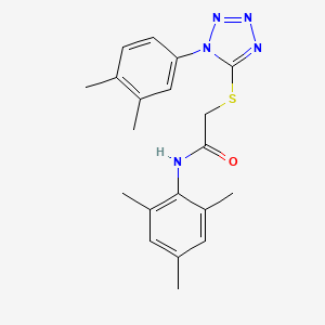 molecular formula C20H23N5OS B4610559 2-{[1-(3,4-dimethylphenyl)-1H-tetrazol-5-yl]sulfanyl}-N-(2,4,6-trimethylphenyl)acetamide 