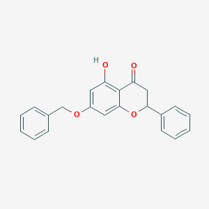 molecular formula C22H18O4 B046106 5-Hydroxy-2-phenyl-7-phenylmethoxy-2,3-dihydrochromen-4-one CAS No. 120980-33-8