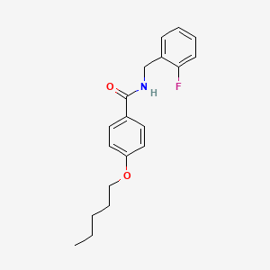 molecular formula C19H22FNO2 B4610743 N-[(2-FLUOROPHENYL)METHYL]-4-(PENTYLOXY)BENZAMIDE 