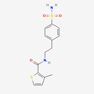 molecular formula C14H16N2O3S2 B4610783 3-methyl-N-[2-(4-sulfamoylphenyl)ethyl]thiophene-2-carboxamide 