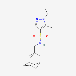 molecular formula C17H27N3O2S B4610962 N~4~-(1-ADAMANTYLMETHYL)-1-ETHYL-5-METHYL-1H-PYRAZOLE-4-SULFONAMIDE 