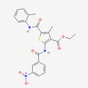 molecular formula C23H21N3O6S B4611098 ETHYL 4-METHYL-5-[(2-METHYLPHENYL)CARBAMOYL]-2-(3-NITROBENZAMIDO)THIOPHENE-3-CARBOXYLATE 