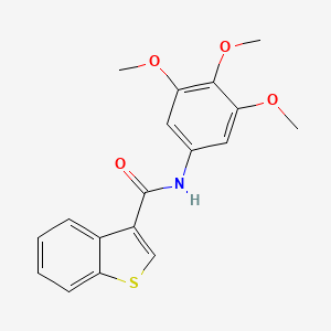 molecular formula C18H17NO4S B4611102 N-(3,4,5-trimethoxyphenyl)-1-benzothiophene-3-carboxamide 