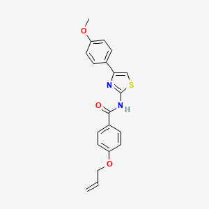 molecular formula C20H18N2O3S B4611398 N-[4-(4-methoxyphenyl)-1,3-thiazol-2-yl]-4-(prop-2-en-1-yloxy)benzamide 
