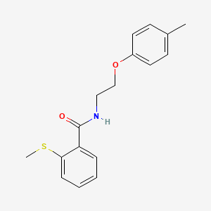 molecular formula C17H19NO2S B4611461 N-[2-(4-methylphenoxy)ethyl]-2-(methylsulfanyl)benzamide 