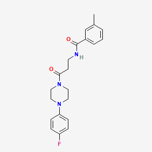 molecular formula C21H24FN3O2 B4611574 N-{3-[4-(4-FLUOROPHENYL)PIPERAZINO]-3-OXOPROPYL}-3-METHYLBENZAMIDE 