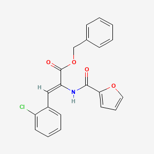 molecular formula C21H16ClNO4 B4611580 benzyl (Z)-3-(2-chlorophenyl)-2-(furan-2-carbonylamino)prop-2-enoate 