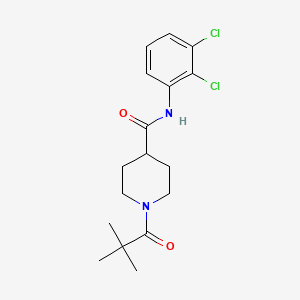 molecular formula C17H22Cl2N2O2 B4611683 N-(2,3-dichlorophenyl)-1-(2,2-dimethylpropanoyl)piperidine-4-carboxamide 