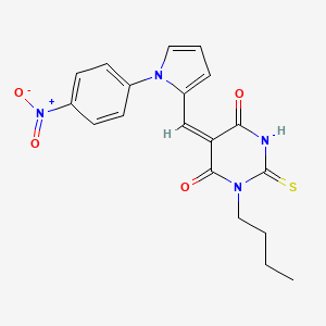 molecular formula C19H18N4O4S B4611769 (5E)-1-butyl-5-[[1-(4-nitrophenyl)pyrrol-2-yl]methylidene]-2-sulfanylidene-1,3-diazinane-4,6-dione 