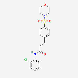 molecular formula C19H21ClN2O4S B4611781 N-(2-CHLOROPHENYL)-3-[4-(MORPHOLINE-4-SULFONYL)PHENYL]PROPANAMIDE 