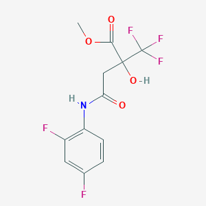 molecular formula C12H10F5NO4 B4611800 methyl 4-[(2,4-difluorophenyl)amino]-2-hydroxy-4-oxo-2-(trifluoromethyl)butanoate 