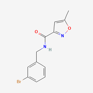 molecular formula C12H11BrN2O2 B4611805 N-(3-bromobenzyl)-5-methylisoxazole-3-carboxamide 