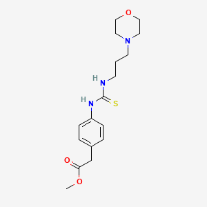 molecular formula C17H25N3O3S B4611982 Methyl [4-({[3-(morpholin-4-yl)propyl]carbamothioyl}amino)phenyl]acetate 