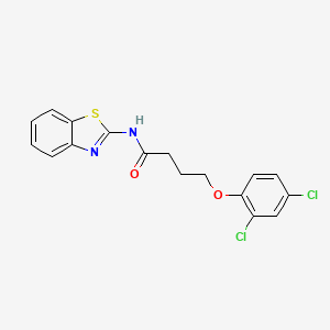 molecular formula C17H14Cl2N2O2S B4612327 N-(1,3-benzothiazol-2-yl)-4-(2,4-dichlorophenoxy)butanamide 