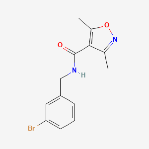 molecular formula C13H13BrN2O2 B4612443 N-(3-bromobenzyl)-3,5-dimethyl-4-isoxazolecarboxamide 