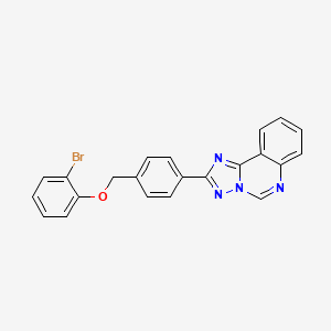 molecular formula C22H15BrN4O B4612449 2-{4-[(2-bromophenoxy)methyl]phenyl}[1,2,4]triazolo[1,5-c]quinazoline 