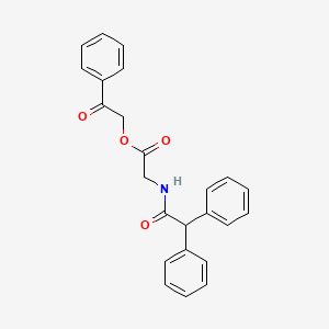 molecular formula C24H21NO4 B4612520 Phenacyl 2-[(2,2-diphenylacetyl)amino]acetate 