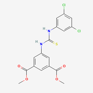 molecular formula C17H14Cl2N2O4S B4612613 DIMETHYL 5-{[(3,5-DICHLOROANILINO)CARBOTHIOYL]AMINO}ISOPHTHALATE 