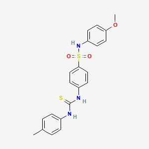 molecular formula C21H21N3O3S2 B4612692 N-(4-methoxyphenyl)-4-({[(4-methylphenyl)amino]carbonothioyl}amino)benzenesulfonamide 