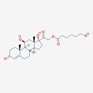 molecular formula C27H40O7 B046127 Hydrocortisone 6-hydroxyhexanoate CAS No. 114593-88-3