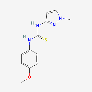 molecular formula C12H14N4OS B4612713 N-(4-methoxyphenyl)-N'-(1-methyl-1H-pyrazol-3-yl)thiourea 