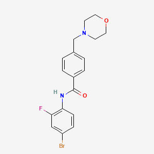 molecular formula C18H18BrFN2O2 B4612769 N-(4-bromo-2-fluorophenyl)-4-(morpholin-4-ylmethyl)benzamide 