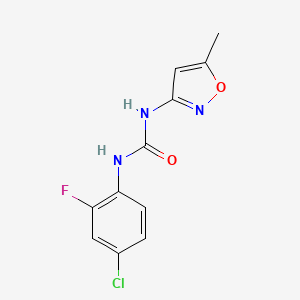 molecular formula C11H9ClFN3O2 B4612882 N-(4-chloro-2-fluorophenyl)-N'-(5-methyl-3-isoxazolyl)urea 