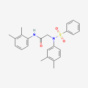 molecular formula C24H26N2O3S B4613049 N~1~-(2,3-dimethylphenyl)-N~2~-(3,4-dimethylphenyl)-N~2~-(phenylsulfonyl)glycinamide 