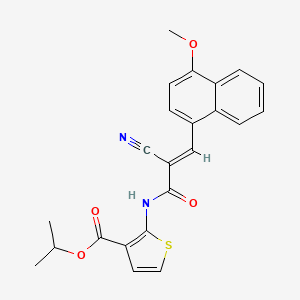 molecular formula C23H20N2O4S B4613140 isopropyl 2-{[2-cyano-3-(4-methoxy-1-naphthyl)acryloyl]amino}-3-thiophenecarboxylate 
