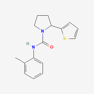 molecular formula C16H18N2OS B4613190 N-(2-methylphenyl)-2-(2-thienyl)-1-pyrrolidinecarboxamide 