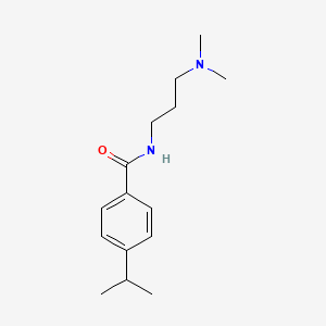 molecular formula C15H24N2O B4613199 N-[3-(dimethylamino)propyl]-4-(propan-2-yl)benzamide 
