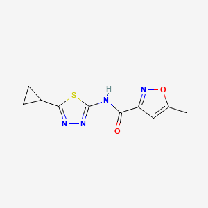 molecular formula C10H10N4O2S B4613252 N-(5-cyclopropyl-1,3,4-thiadiazol-2-yl)-5-methyl-3-isoxazolecarboxamide 