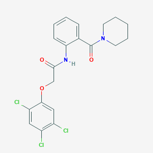 molecular formula C20H19Cl3N2O3 B4613299 N-[2-(1-piperidinylcarbonyl)phenyl]-2-(2,4,5-trichlorophenoxy)acetamide 