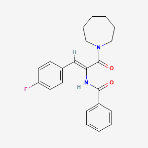 molecular formula C22H23FN2O2 B4613456 N-[(Z)-3-(azepan-1-yl)-1-(4-fluorophenyl)-3-oxoprop-1-en-2-yl]benzamide 