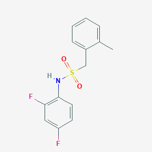 molecular formula C14H13F2NO2S B4613472 N-(2,4-difluorophenyl)-1-(2-methylphenyl)methanesulfonamide 