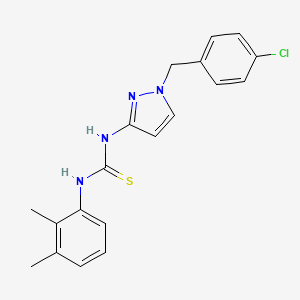 molecular formula C19H19ClN4S B4613687 N-[1-(4-chlorobenzyl)-1H-pyrazol-3-yl]-N'-(2,3-dimethylphenyl)thiourea 