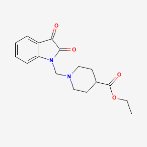 molecular formula C17H20N2O4 B4613768 ethyl 1-[(2,3-dioxo-2,3-dihydro-1H-indol-1-yl)methyl]piperidine-4-carboxylate 