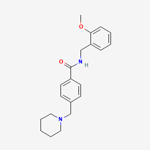 molecular formula C21H26N2O2 B4613851 N-(2-methoxybenzyl)-4-(1-piperidinylmethyl)benzamide 